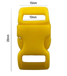 50un Fecho 10mm Amarelo Ouro Plástico Engate Alça Mochilas