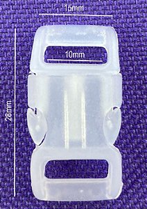 100un Fecho 10mm Transparente Plástico Costura Bolsa Mochila