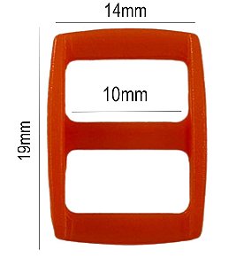 20un Regulador 10mm Laranja Plástico Alça Fita Bolsa Mochila