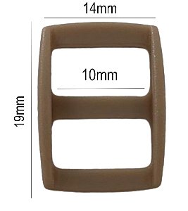 20un Regulador 10mm Bege Plástico Alça Fita Bolsa Mochilas