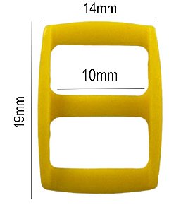 500un Regulador 10mm Amarelo Ouro Plástico Alça Fita Bolsas