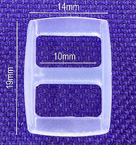 500un Regulador 10mm Transparente Plástico Bolsa Mochilas Alça Fita