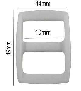 500un Regulador 10mm Branco Plástico Bolsa Mochila Alça Fita