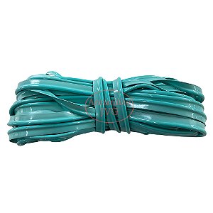 20m Vivo Azul Tiffany Costura Acabamento PVC Bolsas Mochilas Malas