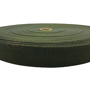 250m Fita CA 30mm 3cm Verde Musgo Cadarço Bolsas Mochilas