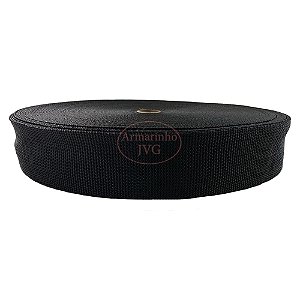 250m Fita CA 40mm 4cm Preta Alça Bolsas Cadarço Mochilas