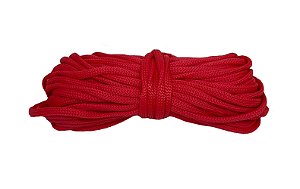 50m Fio Náutico Vermelho Cordão 5/2 PP Fitilho Alça Bolsa Saco Mochila