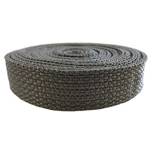 10m Fita CBR 25mm Cinza Alça Cadarço Costura Bolsas Mochilas