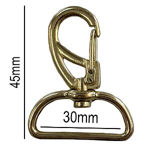 500un Mosquetão 30mm Dourado Fecho Fita Gancho Alça Bolsas