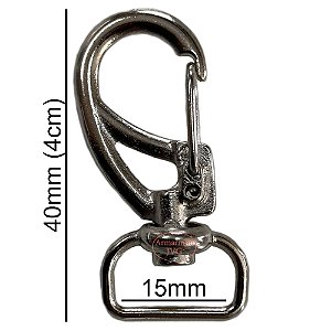 500un Mosquetão 15mm Niquelado Gancho Alça Bolsas Mochilas
