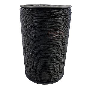 1kg Cordão 4/1 Preto 460m Fio Náutico Rabo Rato Saco Mochila