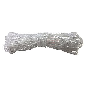20m Cordão 4/1 Branco Fio Náutico 4mm Rabo Rato Saco Mochila