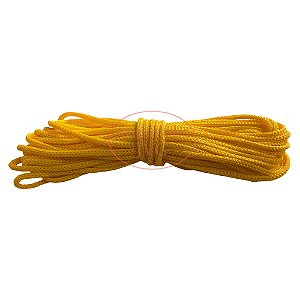 10m Cordão 4/1 Amarelo Ouro Fio Náutico 4mm Rabo Rato Sacos