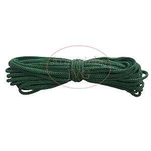 20m Cordão 4/1 Verde Bandeira Fio Náutico 4mm Rabo Rato Saco