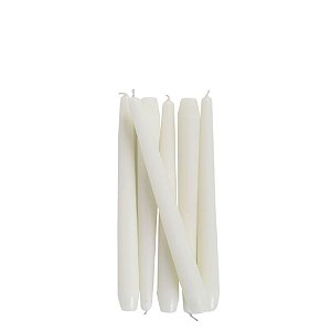 Vela Castiçal Cônica 20 cm Marfim cx. com 6 unidades