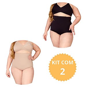 Kit Cinta Alta Modeladora Plus Size Cetinete Power -  2 unidades