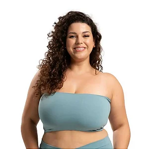Sutiã Top Faixa Plus Size Microfibra Tomara Q Caia Sem Bojo Sanremo