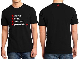 CAMISETA KIHON& KATA& KUMITE& KYOKUSHIN 1ª EDIÇÃO #2 - ALGODÃO