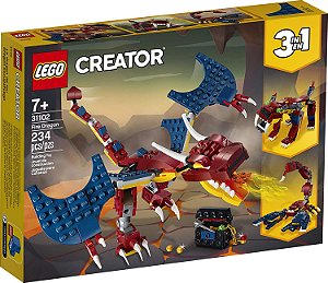 LEGO CREATOR 3 EM 1 DRAGAO DO FOGO 31102