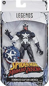 BONECO MARVEL LEGENDS VENOM CAPITAO AMERICA 15CM E8894 HASBRO
