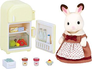 SYLVANIAN FAMILIES MAE COELHO CHOCOLATE E GELADEIRA 5014