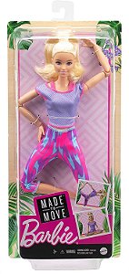 Boneca Barbie Feita Para Mexer Loira Mattel GXF04