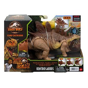 Dinossauro Jurassic World Roar Attack Kentrosaurus Mattel HCL93