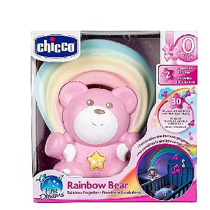 Projetor Musical Ursinho Rainbow Rosa Chicco 104741