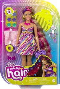 Boneca Barbie Totally Hair Cores de Neon Sortido HKT95 - Star Brink  Brinquedos