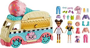 Conjunto Bonecas e Cenário - Polly Pocket - Máquina de Moda Doce - Mattel