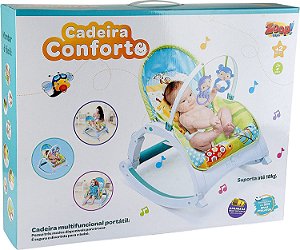 Cadeira Descanso Vibratória Balanço Musical Zoop ZP00667