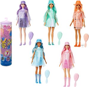Boneca Barbie Color Reveal Chuva ou brilho Surpresa Mattel