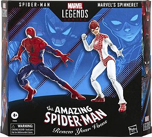 Boneco Marvel Legends Spider Man e Marvel’s Spinneret Hasbro