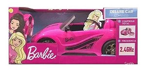 Carro Controle Remoto 3 Funções Barbie Rosa Original Candide