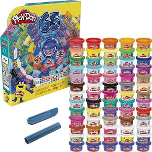 Play Doh Super Coleção de Cores com 65 Potes de Massinha F1528 Hasbro