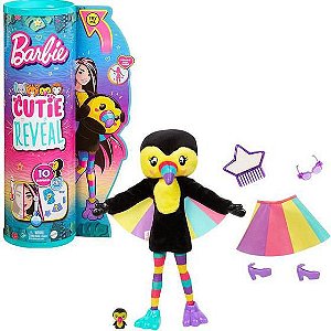 Boneca Barbie Cutie Reval Série Selva Tucano Mattel - Fátima Criança