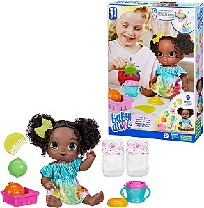 Boneca Hora da Papinha Negra Baby Alive Hasbro - Fátima Criança