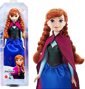 Boneca Disney Frozen Rainha Anna Saia Cintilante Mattel HLW49