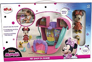 Maleta Playset Pet Shop Da Minnie com Acessórios Elka 1178