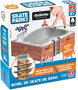 Pista de Skate de Dedo Bowl com Suporte 3850 Brincadeira