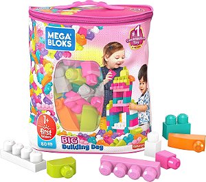 Mega Bloks Sacola com 80 peças Mattel DCH62