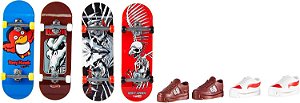 Hot Wheels Multipack Fingerboards e Tênis Sort Mattel HGT84