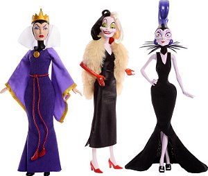 Bonecas Disney Celebração 100 Aniversário Pacote Vilãs Mattel HRF56