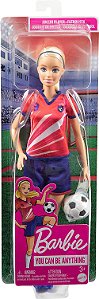 Boneca Barbie Profissões Jogadora de Futebol Mattel HCN17