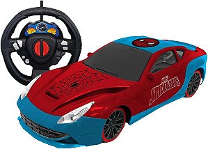 Veiculo Com Controle 3 Funções Spider Man Candide 58003