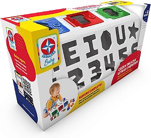 Brinquedo Caixa encaixa Letras e Números Baby Estrela