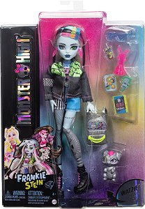 Monster High Frankie Novo Visual com Pet Watzie Mattel HXH73