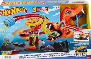 Hot Wheels City Pista Ataque de Cobra e Pizza Mattel HTH81