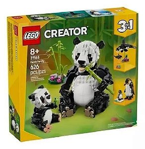 Lego Creator 3 em 1 Animais Selvagens Família Panda 31165