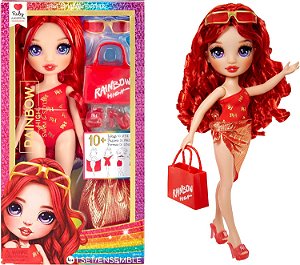 Boneca Rainbow High Swim & Style Fashion Doll Ruby 507277